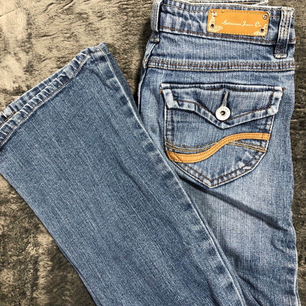 Arizona Jean Co Jeans Kids Size 12 Regular Blue Denim Stretch‎ Regular Fit 0976